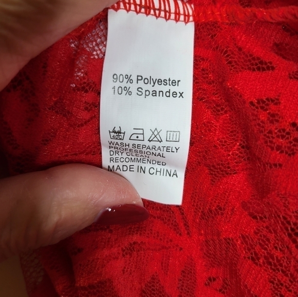 Avidlove small Santa Red dress lingerie no belt Mrs Claus babydoll red white - Picture 5 of 16